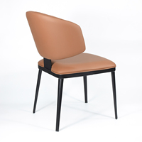 Direct usine : Chaise de salle à manger moderne et confortable, chaise à dossier rembourré avec structure en fer noir pour la maison, les restaurants, les cafés, et les salons.