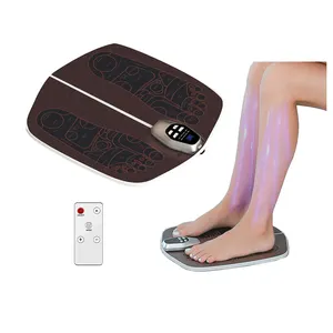 Neues tragbares zusammen klappbares elektrisches EMS-Fuß massage gerät Pad Mat Machine Wiederauf lad bares EMS-Fuß massage gerät mit Fernbedienung