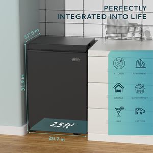EUHOMY Chest <b>Freezer</b> 2.8 Cu.Ft Removable Basket Manual Defrost Freestanding Black Deep Freezing <b>Mini</b> <b>Freezer</b> - Product Image 6