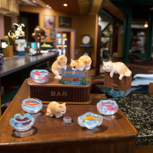 SO CUTEoutdoor intérieur jardin décoration de la maison résine artisanat petit Mini Animal artisanat fée Miniature poisson chat Figurine réservoir Aquarium - Product Image 1