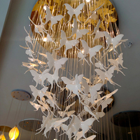 Lustre en céramique sur mesure pour la décoration, éclairage de banquet, hall d'hôtel, villa, escalier, grand projet