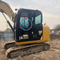 Mini-excavatrice sur chenilles Caterpillar d'occasion à bas prix, modèle 307E2 2018, 7 tonnes, avec moteur hydraulique et boîte de vitesses