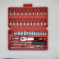 Jeu de clés de réparation automobile de 46 pièces personnalisable 1/4 Outil combiné pour l'entretien de la voiture et le bricolage