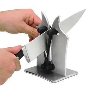 silver adjustable angle diamond roller knife 3 stage double sharpener stone to sharpen knife