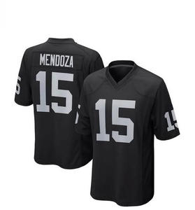 2026 Homme et Jeunesse 15 # Maillot Mendoza Las Vegas 98 # Crosby 89 # Bowers 2 # Maillots de football cousus de haute qualité pour le premier tour de draft de la NFL - Product Image 2