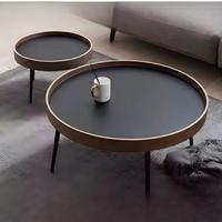 Table d'appoint en cèdre et fer à 3 pieds, meubles de maison, style industriel, table basse, salon, balcon, table ronde