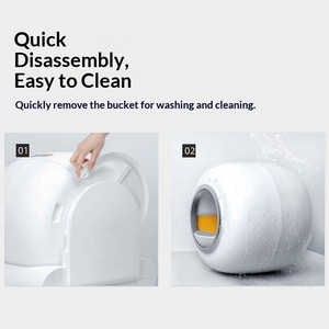 Lettiera per Gatti Autopulente Intelligente, Pulizia Automatica a Induzione con Controllo Odori a Ioni Negativi, Materiale ABS per Gatti da Interno - Product Image 4