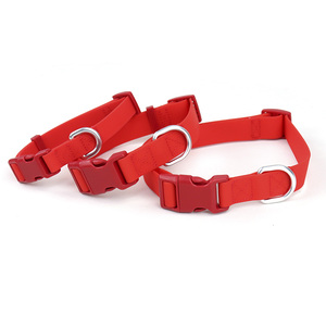 Geruchs neutrales, strap azier fähiges, mit Silikon-Kunststoff-Gummi beschichtetes Nylon gewebe Verstellbares wasserdichtes PVC-Hunde halsband mit Schnell verschluss - Product Image 3