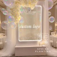 Fontaine cascade LED pour la plantation printanière, toile de fond de mariage, panneau de bienvenue cascade personnalisé, décoration de mariage