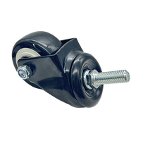 Roulettes pivotantes VIMA Furniture de 3 pouces avec filetage, capacité 60 kg, en PVC et PP, pour chaise, bureau, chariot, canapé, usage léger, certifiées EN12532