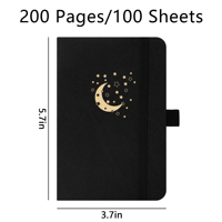 Carnet en cuir rigide A6 avec logo personnalisé, agenda et journal professionnel, reliure cousue