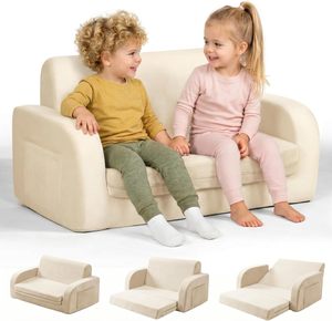 Sofá Moderno para Bebés y Niños Pequeños, Fabricado a Medida y Comprimido, OEM |   Sofá convertible 2 en 1 de espuma comprimida de alta densidad - Product Image 4