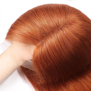 Pelucas de Cabello Humano Color Jengibre #350 con Encaje Frontal, Peluca de Color Personalizado para Mujeres Negras, Peluca de Cabello Humano Liso Naranja Jengibre #350 - Product Image 2