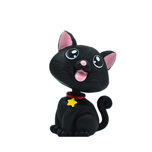 Black Cat Bobblehead Dashboard Figurine Cute Animal Car Dashboard Decoration Resin <b>Toy</b> for Office <b>Desk</b> Home Decor Gift - Product Image 1