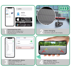 Greenyi Năng Lượng Mặt Trời Năng Lượng 5G <span class=keywords><strong>Wifi</strong></span> Từ Không Dây Sao Lưu Xe Tải Trailer Rvs Xếp Máy Ảnh 1080 IR Tầm Nhìn Ban Đêm Cho <span class=keywords><strong>iPhone</strong></span> <span class=keywords><strong>Android</strong></span> - Product Image 6