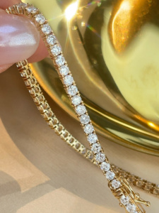 Xinfly - Brazalete de Oro Sólido de 18 Quilates con Diamante Natural Cuadrado de 3.0 Quilates FG, Joyería de Lujo, Regalo, Fabricante Directo - Product Image 1