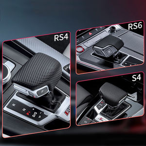Perforated Leather Gear Shift Knob Cover Gear Shift Frame Cover Shift <strong>Boot</strong> for All Audi Models <strong>Car</strong> Interior Accessories - Product Image 4