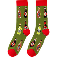Chaussettes en coton respirantes de haute qualité avec logo personnalisé, chaussettes amusantes pour hommes, motif classique de bière et barbecue, chaussettes colorées