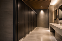 Solutions pour les cabines de toilettes destinées à l'aménagement de toilettes dans les aéroports, centres commerciaux et restaurants