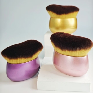 Logo personnalisé en gros Kabuki cosmétiques pinceau de <span class=keywords><strong>maquillage</strong></span> tête plate mélange bronzage pour le visage corps fond de teint correcteur <span class=keywords><strong>maquillage</strong></span> unique - Product Image 6