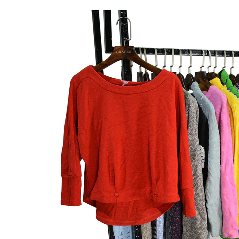 autumn women's second-hand mixed color long sleeve shirt college style women's cotton shirt used clothes