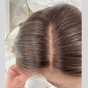<span class=keywords><strong>Capelli</strong></span> Kosher con fodera lunga marrone Mix colore 100% lisci <span class=keywords><strong>capelli</strong></span> slavi non trasformati singoli piccoli nodi HD Top in pizzo parrucche per gli ebrei - Product Image 6