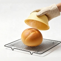 Nouveaux bannetons pliables ronds en silicone de 5 pouces pour la levée de la pâte à pain au levain, fournitures de boulangerie