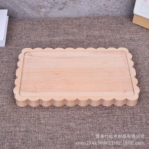 Plateau rectangulaire en bois pour le thé de l'après-midi, le café, les plateaux décoratifs - Product Image 2