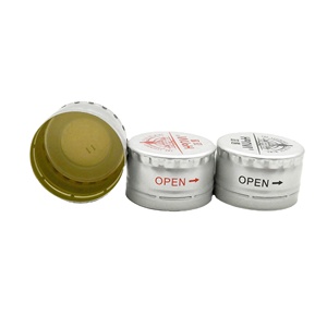 Custom Color and Logo <strong>28*18mm</strong> Metal Aluminium Ropp <strong>Caps</strong> 28mm Juice <strong>Bottle</strong> <strong>Cap</strong> - Product Image 1