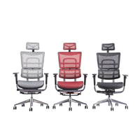 Chaise de Bureau Ergonomique JNS 801 en Maille 3D Réglable pour Mobilier Commercial, 1 Pièce, Aluminium Moderne, Vérin à Gaz Classe 4, Garantie 5 Ans en Option