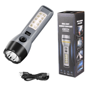 Lampe de poche à énergie solaire, batterie rechargeable, 20000 heures d'autonomie pour les voyages, le camping et les chantiers de construction - Product Image 2