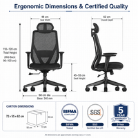 Chaise de bureau ergonomique en maille avec base en forme de traîneau et accoudoir fixe pour salle de conférence et de formation