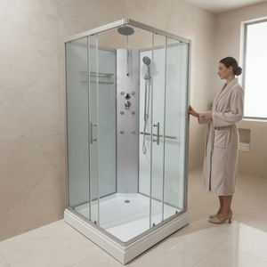 Vente directe d'usine <span class=keywords><strong>de</strong></span> cabines <span class=keywords><strong>de</strong></span> <span class=keywords><strong>douche</strong></span> carrées avec receveur <span class=keywords><strong>de</strong></span> <span class=keywords><strong>douche</strong></span>, deux parois arrière en verre et un ensemble <span class=keywords><strong>de</strong></span> <span class=keywords><strong>douche</strong></span> - Product Image 1