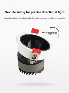 <span class=keywords><strong>Downlight</strong></span> LED Empotrable Moderno y Minimalista, Antideslumbrante, Luz Cálida/Blanca, para Pasillo, Sala de Estar, Techo, <span class=keywords><strong>30</strong></span>,000 Horas de Duración - Product Image 4
