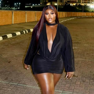 2025 ट्रेंडी महिलाओं के दो टुकड़े टुकड़े टुकड़े टुकड़े की लंबी आस्तीन गहरी और छोटी स्कर्ट 2 टुकड़ा स्कर्ट सूट सर्दियों के कपड़े - Product Image 4