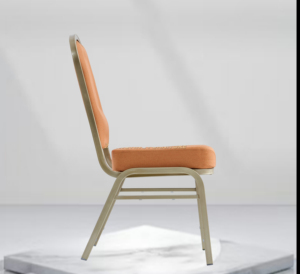 Durable Metal Dining <b>Chair</b> with Comfortable Backrest Home Hotel Restaurant Banquet Training <b>Conference</b> Garden Use - Product Image 4