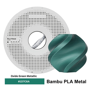 Filament PLA métallique Bambu, qualité stable, vente en gros directe usine, texture de surface métallique, faible rétrécissement, RFID intelligent, haute résistance aux chocs - Product Image 1