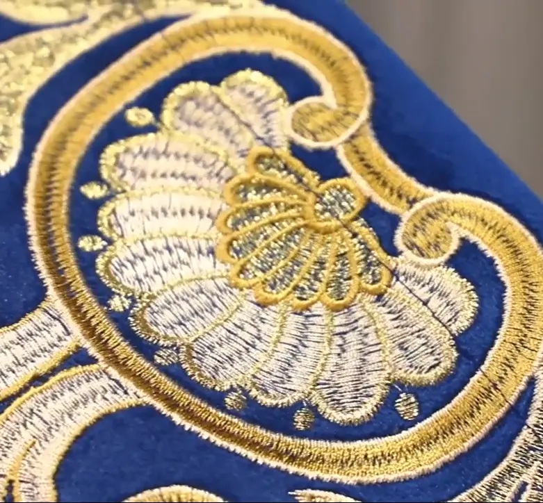 high quality holland velvet fabric luxury embroidery curtain