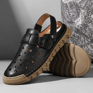 Sandalias para Hombre, Novedades de Verano 2025, Zuecos Transpirables con Diseño Hueco, Calzado Casual sin Cordones, Convertible, para Playa - Product Image 3