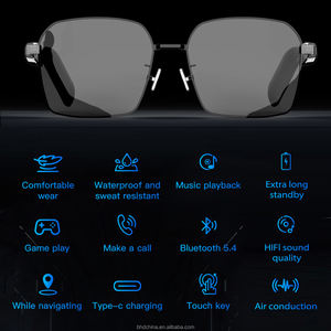 Lunettes intelligentes <span class=keywords><strong>Halliday</strong></span> avec protection UV, lunettes de sécurité Bluetooth OEM, monture de lunettes de créateur avec Bluetooth sans fil - Product Image 4