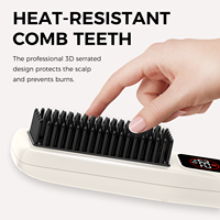 Lisseur à cheveux en céramique infrarouge à ions négatifs, vapeur électrique, chauffage rapide, design portable, écran LCD