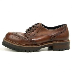 Zapatos de Vestir Casuales de Cuero para Hombre, Diseño de Lujo, Punta Cuadrada, Transpirables, Antideslizantes, con Cordones, para Oficina y Carrera Profesional - Product Image 6