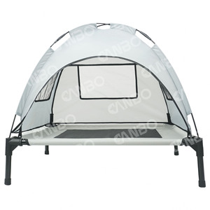 CANBO <span class=keywords><strong>Lit</strong></span> <span class=keywords><strong>de</strong></span> camping pour animaux <span class=keywords><strong>de</strong></span> compagnie <span class=keywords><strong>de</strong></span> voyage en plein air <span class=keywords><strong>Lit</strong></span> surélevé portable pour chien avec auvent - Product Image 2