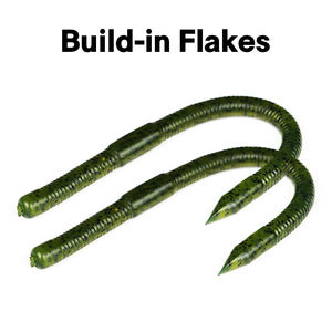 HOWELL 150mm 4G Nuevo Flash Flake Soft Bass Pesca Cebo Senko Estilo Gusano de agua dulce Señuelo Plástico Impreso Condición para River Lake - Product Image 6