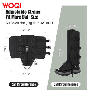 Polainas impermeables WOQI para senderismo, montañismo, deportes de hielo y nieve, protectores de piernas para adultos, tela Oxford, neopreno - Product Image 2