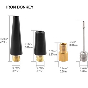 Насадка-коннектор для накачки велосипедных шин IRONDONKEY, клапан для насоса, сталь, латунь, пластик, серебро/черный/золото - Product Image 4