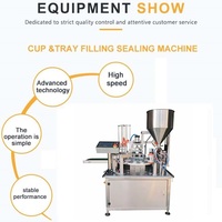 Machine de remplissage et de scellage de tasses de crème glacée Machine rotative de scellage de tasses de pudding Machines automatiques de scellage de petites tasses de ketchup au miel