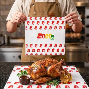 Customized Disposable Food Grade PE Coated Eco-Friendly Greaseproof Wrapping <b>Paper</b> for Burger & Food Packaging & Sandwich - Product Image 1