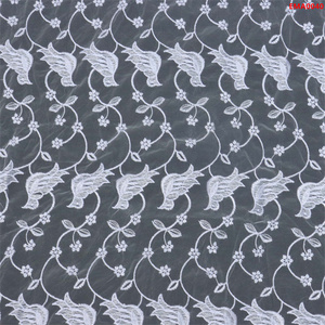 Precio al por mayor patrón de pájaro pequeño encaje de tul 3D bordado Floral borla tela de encaje con perla de lentejuelas personalizada - Product Image 3