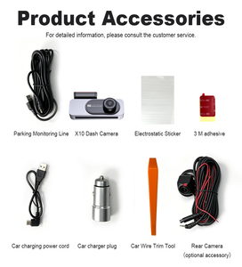 4K IPS 듀얼 렌즈 3채널 미니 블랙박스 울트라 HD 전후방 와이파이 차량용 비디오 레코더 캠코더 - Product Image 5